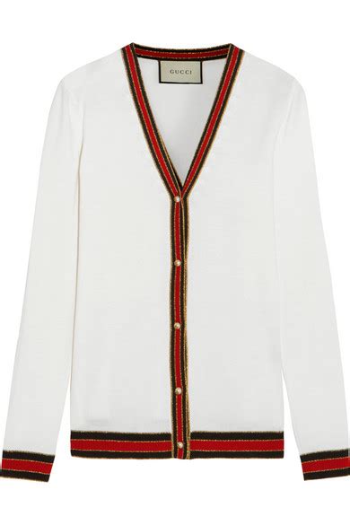 gucci spaceboy cardigan|GUCCI Striped Wool Cardigan for Men .